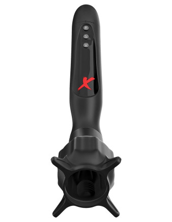 Чёрный вибростимулятор для головки члена с эффектом всасывания Vibrating Roto-Sucker 