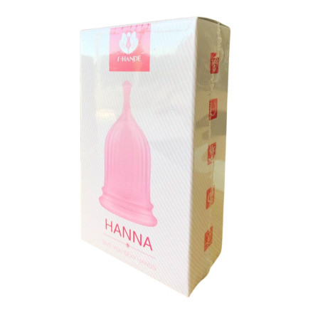 Розовая менструальная чаша HANNA 