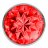 Большая серебристая анальная пробка Diamond Red Sparkle Large с красным кристаллом - 8 см. 