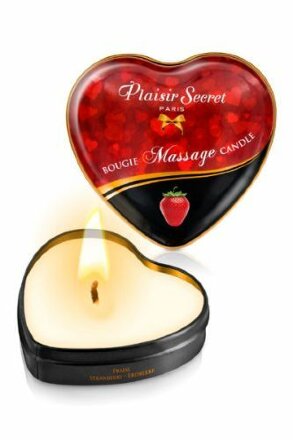 Массажная свеча с ароматом клубники Bougie Massage Candle - 35 мл. 