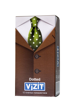 Презервативы с точечками VIZIT Dotted - 12 шт. 