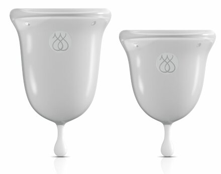 Набор из 2 прозрачных менструальных чаш Intimate Care Menstrual Cups 