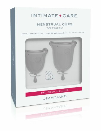 Набор из 2 прозрачных менструальных чаш Intimate Care Menstrual Cups 