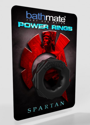 Чёрное эрекционное кольцо Spartan 