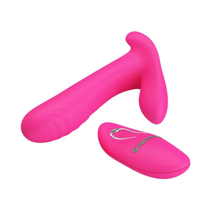 Розовый мультифункциональный вибратор Remote Control Massager 