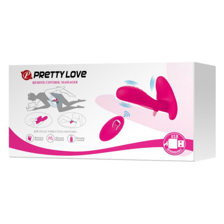 Розовый мультифункциональный вибратор Remote Control Massager 
