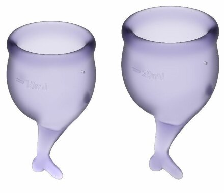 Набор фиолетовых менструальных чаш Feel secure Menstrual Cup 
