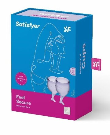 Набор фиолетовых менструальных чаш Feel secure Menstrual Cup 