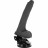 Черный вибратор на мощной присоске Basecock Realistic Vibrator Remote Control - 18,5 см. 
