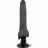 Черный вибратор на мощной присоске Basecock Realistic Vibrator Remote Control - 18,5 см. 