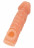 Телесная закрытая насадка с шершавой головкой Cock Sleeve Size M - 15,6 см. 