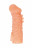 Телесная закрытая насадка с шершавой головкой Cock Sleeve Size M - 15,6 см. 