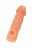 Телесная закрытая насадка с шершавой головкой Cock Sleeve Size M - 15,6 см. 