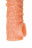 Телесная закрытая насадка с шершавой головкой Cock Sleeve Size M - 15,6 см. 