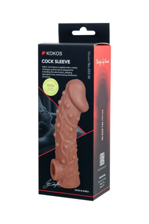 Телесная насадка на фаллос с отверстием для мошонки EXTREME SLEEVE - 15,6 см. 