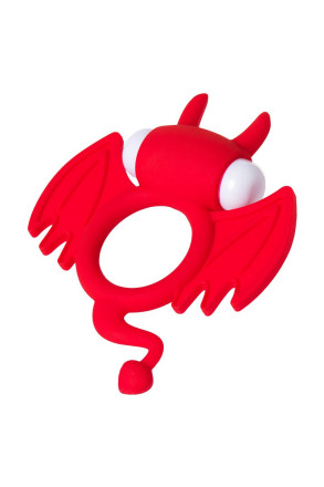 Красное эрекционное кольцо на пенис JOS COCKY DEVIL 