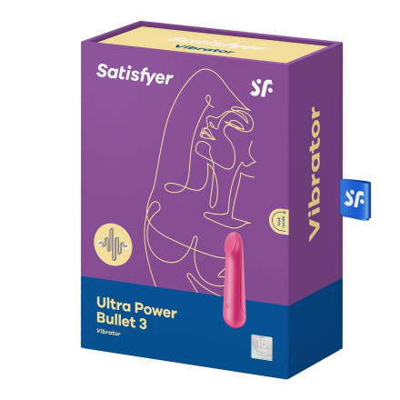 Розовый мини-вибратор Ultra Power Bullet 3 