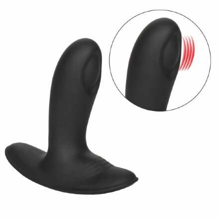 Черный массажер простаты с пультом-браслетом Eclipse Wristband Remote Pulsing Probe - 11,5 см. 