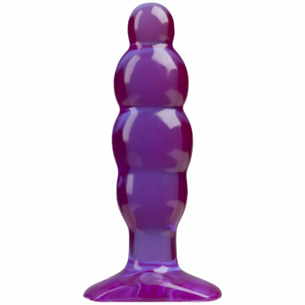 Фиолетовая рельефная анальная пробка SpectraGels Purple Anal Stuffer - 14 см. 