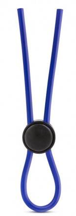 Синее эрекционное лассо Silicone Loop Cock Ring 