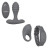 Серый вибронабор Silicone Remote Adventure Set 