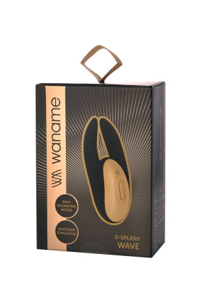 Чёрно-золотой клиторальный вибромассажер WANAME Wave 