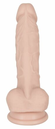 Телесный фаллоимитатор на присоске Silicone Dildo - 18 см. 