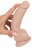 Телесный фаллоимитатор на присоске Silicone Dildo - 18 см. 