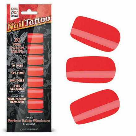 Набор лаковых полосок для ногтей Красный шик Nail Foil 
