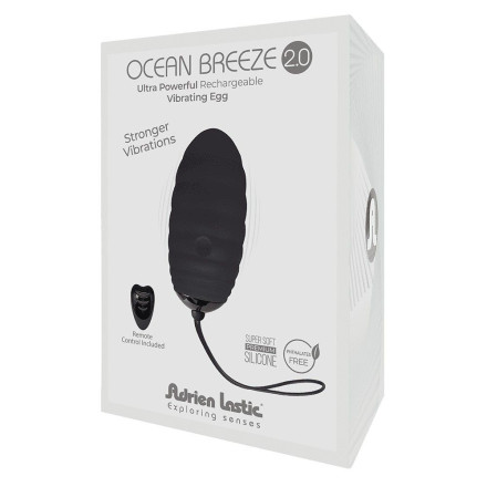Черное виброяйцо с пультом ДУ Ocean Breeze 2.0 + LRS 