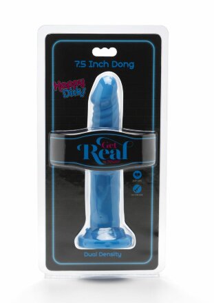 Голубой фаллоимитатор на присоске Happy Dicks Dong 7.5 inch - 19 см. 