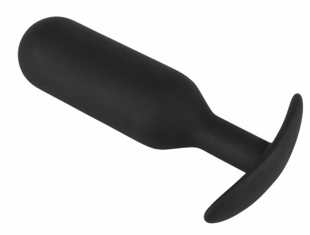 Черная анальная пробка с утяжелением Anal Trainer Large - 17,5 см. 
