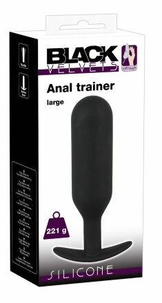 Черная анальная пробка с утяжелением Anal Trainer Large - 17,5 см. 