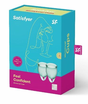 Набор темно-зеленых менструальных чаш Feel confident Menstrual Cup 