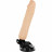 Телесный вибромассажер на мощной присоске Basecock Realistic Vibrator - 20 см. 