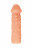 Телесная закрытая насадка с шершавой головкой Cock Sleeve Size L - 17,6 см. 