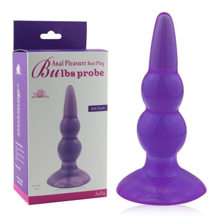 Фиолетовая анальная пробка Bulbs Probe - 12,2 см. 