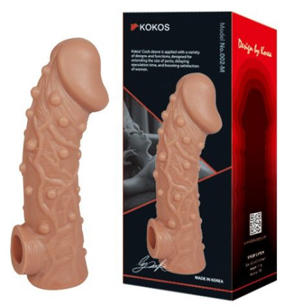 Насадка на фаллос с отверстием для мошонки EXTREME SLEEVE - 17,6 см. 