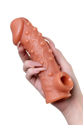 Насадка на фаллос с отверстием для мошонки EXTREME SLEEVE - 17,6 см. 
