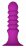 Фиолетовый ребристый анальный стимулятор RIBBED PLUG - 13,5 см. 