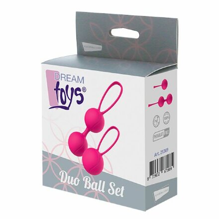 Набор розовых вагинальных шариков PLEASURE BALLS &amp; EGGS DUO BALL SET 