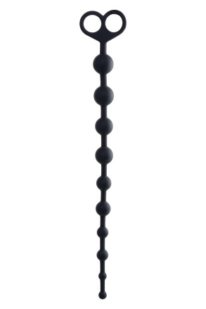 Черные анальные бусы Cephei - 33,5 см. 