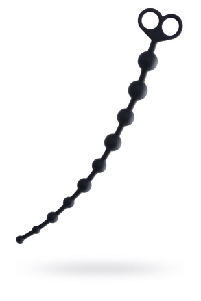 Черные анальные бусы Cephei - 33,5 см. 