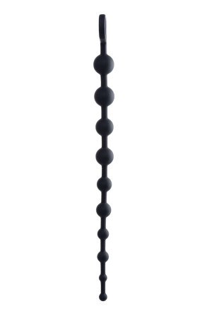Черные анальные бусы Cephei - 33,5 см. 