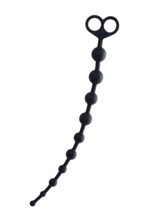 Черные анальные бусы Cephei - 33,5 см. 