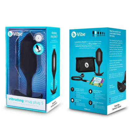 Черная вибропробка для ношения Vibrating Snug Plug 5 - 16,5 см. 
