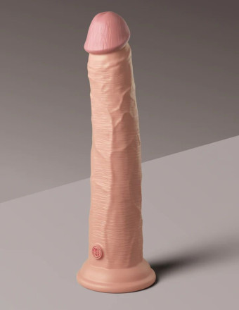 Телесный фаллоимитатор-реалистик King Cock Ellite Dual Density - 25,5 см. 