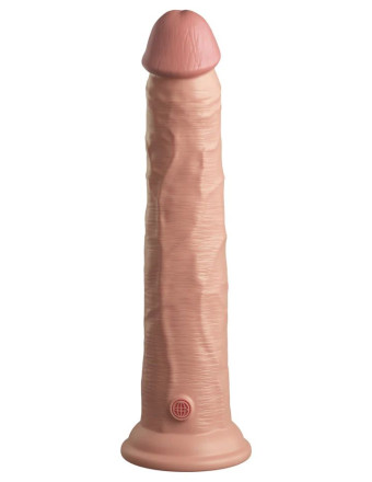 Телесный фаллоимитатор-реалистик King Cock Ellite Dual Density - 25,5 см. 