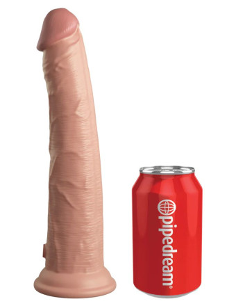 Телесный фаллоимитатор-реалистик King Cock Ellite Dual Density - 25,5 см. 