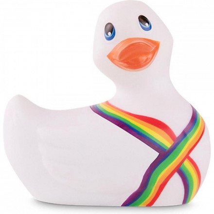 Белый вибратор-уточка I Rub My Duckie 2.0 Pride 
